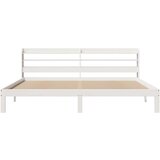  Okvir kreveta s uzglavljem bijeli 180 x 200 cm masivna borovina | shoptok.hr