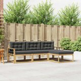  Set vanjskih sofa 4 kom. Bijela i antracit Poliester | shoptok.hr