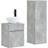  Set namještaja za kupaonicu 2 kom. Betonska siva 33 x 34.5 x 100 cm | shoptok.hr