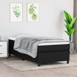  Za krevet s oprugama crni 90x190 cm od tkanine | shoptok.hr