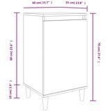  Noćni ormarići 2 kom boja hrasta 40x35x70 cm konstruirano drvo | shoptok.hr