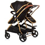 Chipolino dječja kolica za blizance ili dvoje djece Duo Smart Obsidian / Gold | shoptok.hr
