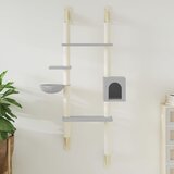  Zidna penjalica za mačke sa stupom za grebanje siva 180 cm | shoptok.hr