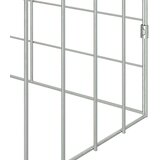 vidaXL Kletka za zajce srebrna 400 x 78 x 78 cm Cinkana jeklena | Shoptok.si