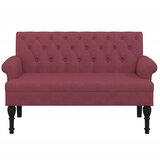  Klupa s naslonom boja vina 120 x 62 x 75,5 cm od tkanine | Eponuda.com