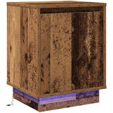 vidaXL Noćni Ormarić s LED Rasvjetom Staro Drvo 39x34 5x50 cm | shoptok.hr