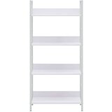 vidaXL Knjižna polica 4-nadstropna bela 60x27,6x124,5 cm iverna pl. | Shoptok.si