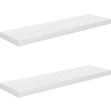 Maison Chic 2 kosi Lebdeče Stenske Police - Viseče police sijaj bele 90x23,5x3,8 cm MDF, (21758706) Cene