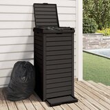 vidaXL Zunanji koš za smeti črn 41x41x86 cm polipropilen | Shoptok.si