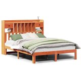 vidaXL Krevet s regalom za knjige bez madraca 140 x 190 cm od borovine | shoptok.hr
