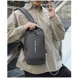 Dewberry 76297 Shoulder Bag with USB Charging Port and Lock-BLACK | Shoptok.si