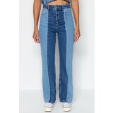 Trendyol Blue Color Block High Waist Wide Leg Jeans | Eponuda.ba