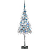 vidaXL Božično drevo med 150 LED z stojalom Bela 150 cm PE in jeklo | Shoptok.si