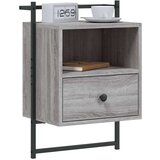 vidaXL Stenska nočna omarica 2 kosa siva sonoma 40x30x61 cm inž. les | Shoptok.si