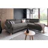 Miuform Tamno siva baršunasta sklopiva kutna garnitura (s desnim kutom) Sweet Harmony – | shoptok.hr