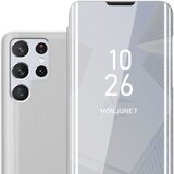 Cadorabo Ohišje, združljiv s Samsungom v Agate Silver - Clear View Zrcalo Zaščitni pokrov s funkcijo stojala 360 stopinj zaščita, (20603503) | Shoptok.si