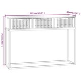  Konzolni stol crni 105x30x75 cm od konstruiranog drva i željeza | shoptok.hr