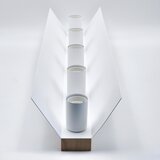  plafonsko svetlo esme 5xE27/15W/230V bela/hrast | Eponuda.com