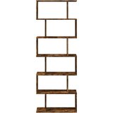vidaXL Pregrada s knjižno omaro 6-nadstr. dimljen hrast 70x24x193 cm | Shoptok.si