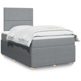  Krevet s oprugama i madracem svjetlosivi 120x190 cm od tkanine | shoptok.hr