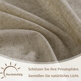 TOPICK komplet 2 kratkih lanenih zaves z vrvico - 65 × 60 cm odprta embalaža | Shoptok.si
