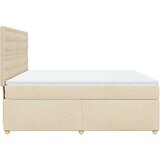 vidaXL Krevet s oprugama i madracem krem 180x200 cm od tkanine | shoptok.hr
