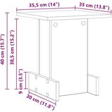  Konačna Stolić Staro drvo 35 5 x 35 x 40 cm Konstruirano drvo | shoptok.hr