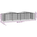  Lučna gabionska povišena gredica 200x50x50 cm pocinčano željezo | shoptok.hr