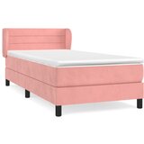 Box spring krevet s madracem ružičasti 100x200 cm baršunasti | shoptok.hr