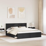  Krevetna konstrukcija Crna 180 x 200 cm Čvrsto borovo drvo | Eponuda.ba