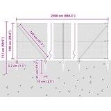 vidaXL Set stupova ograde Set od 2 Pocinčani čelik 25 x 1 m Čvrst | shoptok.hr