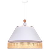  Duolla - Luster na sajli AVIGNON 1xE27/15W/230V prečnik 60 cm bela/ratan | Eponuda.com