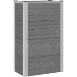  Povišena gredica - Vrtna gredica Siva 50 x 30 x 82 cm WPC i aluminij - 50 x 30 x 82 cm | shoptok.hr