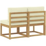 2 Komad Srednja sofa za van Čvrsto drvo akacije Bijela | shoptok.hr