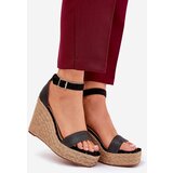 Boto Women's Wedge Sandals With Braiding Black Adelio | shoptok.hr