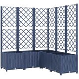  Vrtna sadilica s rešetkom plava siva 120 x 120 x 136 cm PP | shoptok.hr