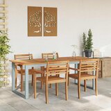  Stol za vrt Siva 200 x 90 x 75 cm Čvrsto drvo akacije | shoptok.hr