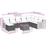  9-dijelni set vrtnih sofa s jastucima bež od poliratana | shoptok.hr