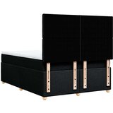 Krevet s oprugama i madracem crni 160x200 cm od tkanine | shoptok.hr