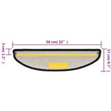  Prostirke za stepenice 15 kom 56x17x3 cm antracit poluokrugle | shoptok.hr