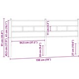  Zamjensko uzglavlje dimljena boja hrasta 193 cm željezo konstruirano drvo | shoptok.hr