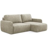 Makamii Bež sklopiva/s prostorom za odlaganje kutna garnitura od šenila (s desnim kutom/s ležaljkom) Lilo – | shoptok.hr