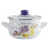 Interos Emajlirana šerpa sa poklopcem 16 cm lavanda - 3539 | Eponuda.com