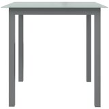  Vrtni stol svjetlosivi 80 x 80 x 74 cm od aluminija i stakla | shoptok.hr