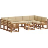  Set vanjskih sofa 10 kom. Prirodna i bež | shoptok.hr