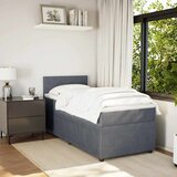  Box spring krevet s madracem tamnosivi 80 x 200 cm baršunasti | shoptok.hr