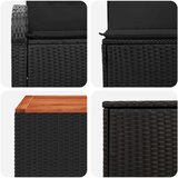  Set sofe 6 kom. Crna Poli Rattan i čelik | shoptok.hr