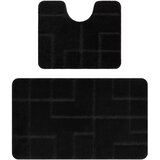RugsX Preproge Dvodelni kopalniški set preproga SUPREME LINES, l 60x100 cm Črna | Shoptok.si