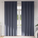 vidaXL Zavese z zavesami 2 pcs Antracitna 260 x 140 cm Poliester | Shoptok.si