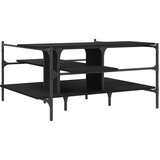  Stolić za kavu crni 100 x 100 x 48,5 cm od konstruiranog drva | shoptok.hr